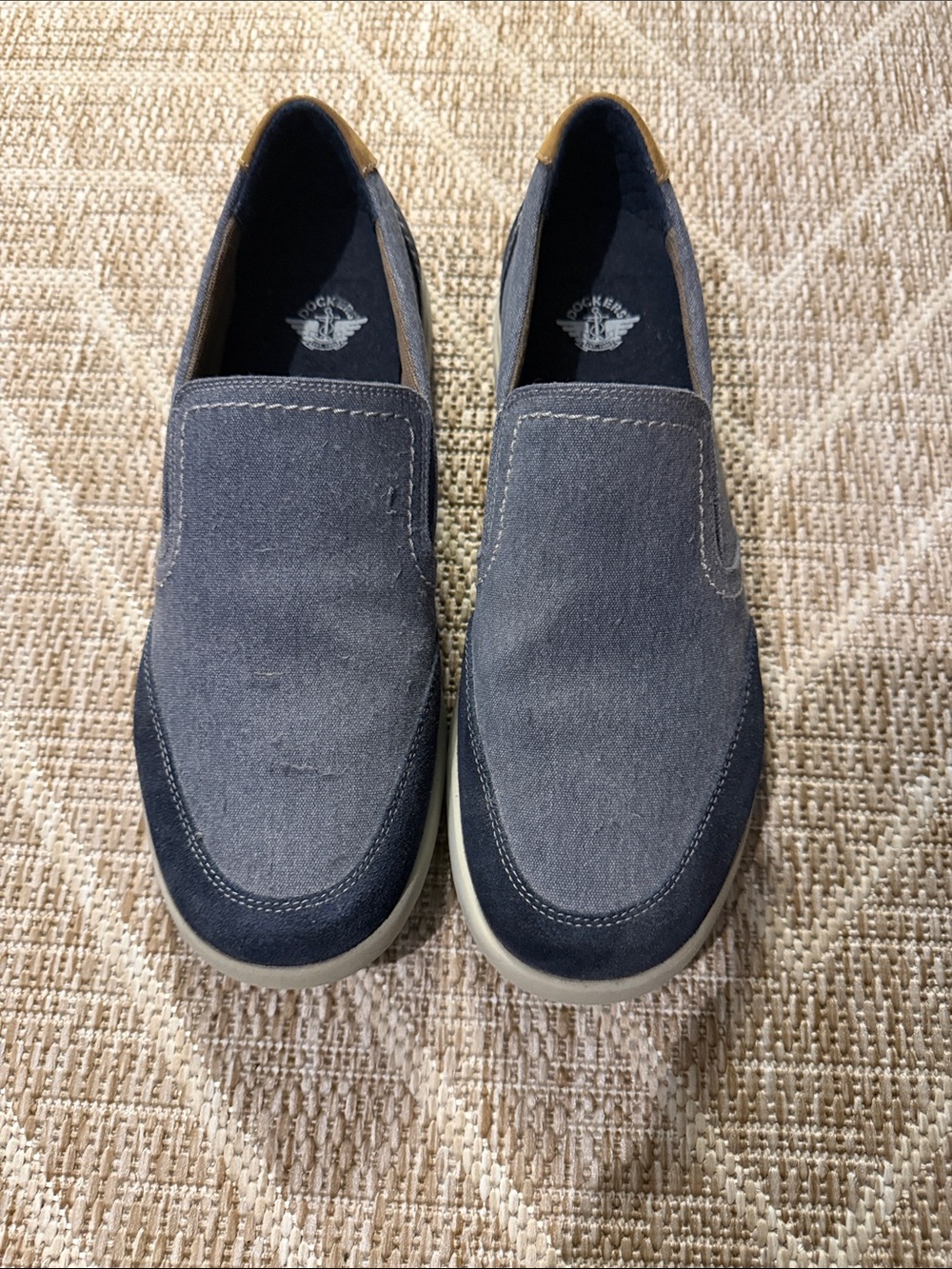 Dockers Men’s Slip-On Loafers in Navy and Gray